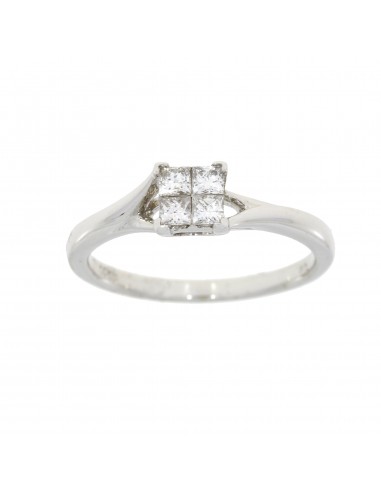 Natural .33ct Diamond Eng Only 14KT White Gold vous aussi creer 