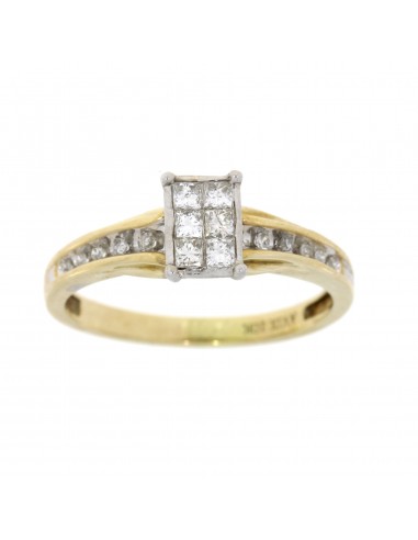 Natural .50ct Diamond Eng Only 10KT 2 Tone Gold de votre