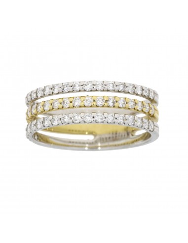 .75ct Diamond Fashion band rings 10KT 2 Tone Gold sur le site 