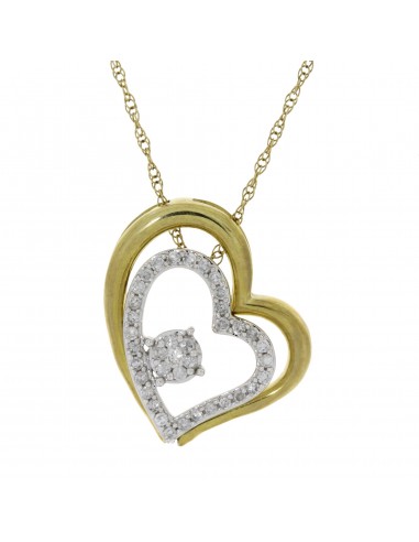 .17ct Diamond Heart Love Pendant 10KT Yellow Gold online