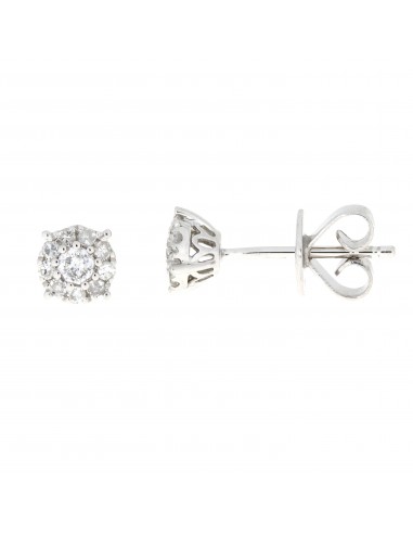 Natural .25ct Diamond Earrings 14KT White Gold d'Europe débarque