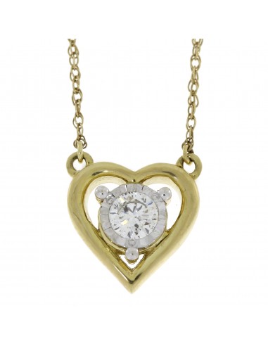 .20ct Diamond Heart Love Pendant 10KT Yellow Gold votre