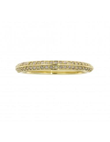 .14ct Diamond Wedding Band Ring 14KT Yellow Gold la colonne vertébrale