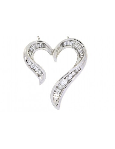 .50ct Diamond Heart Love Pendant 10KT White Gold suggérées chez