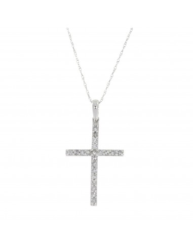 .26ct Diamond Cross Religious Pendant 14KT White Gold online