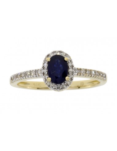 Genuine .73ct Sapphire Diamond Ring 14KT Yellow Gold Economisez 