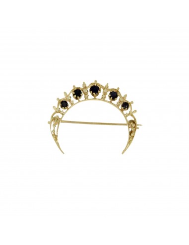 Genuine .50ct Sapphire Pin Brooch 14KT Yellow Gold d'Europe débarque