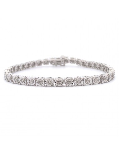 Natural .25ct Diamond Tennis Bracelet Sterling Silver Dans la société mordern