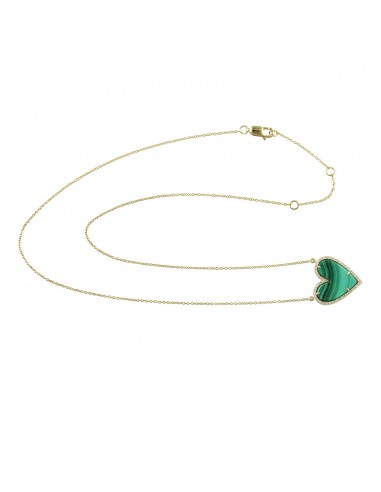 Natural Malachite Chain Necklace 14k Yellow Gold Diamond Jewelry vente chaude votre 