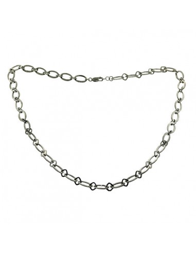 Handmade Link Chain Necklace Of 925 Sterling Silver Jewelry en stock