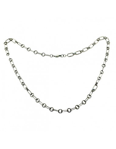 Vintage Inch Interlock Long Chain Necklace 925 Silver Jewelry ouvre sa boutique