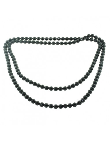 Natural Black Onyx Gemstone Beads Long Strand Necklace Fashion Jewelry acheter