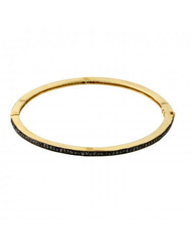 Pave Diamond 18k Gold 925 Sterling Silver Sleek Bangle Handmade Jewelry Les magasins à Paris