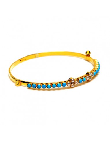 18k Yellow Gold Natural Gemstone Bangle Jewelry En savoir plus