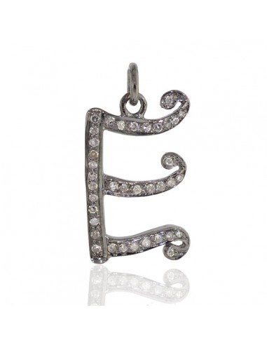 Pave Diamond Alphabet " E "Pendant 925 Sterling Silver Jewelry pas cher chine