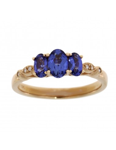 1.02ct Created Sapphire Diamond Ring 10KT Rose Gold le concept de la Pate a emporter 