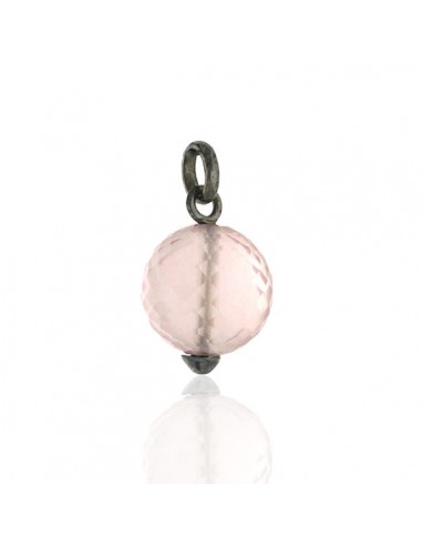 Rose Quartz 925 Sterling Silver Pendant Jewelry brillant des détails fins