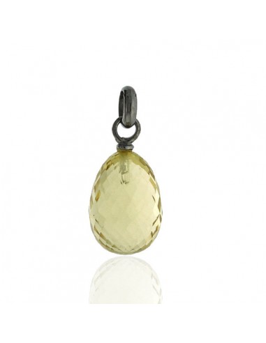 Lemon Quartz 925 Sterling Silver Pendant Gift Jewelry du meilleur 