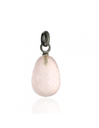 Handmade Pendant Rose Quartz 925 Sterling Silver Gift Jewelry de pas cher