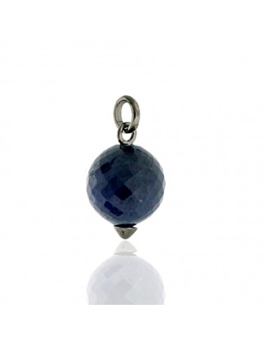 Sapphire Pave Diamond Pendant 925 Sterling Silver Handmade Jewelry pas cher 