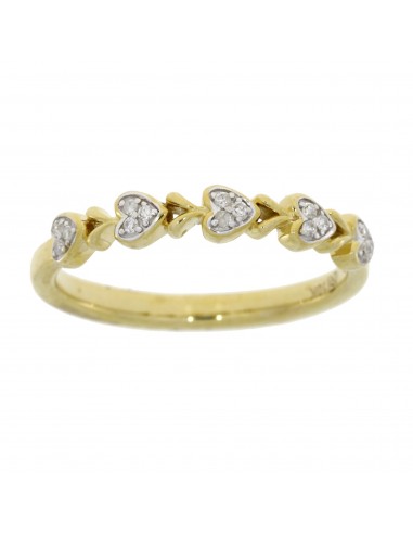 .06ct Diamond stackable band set 10KT Yellow Gold JUSQU'A -70%! 