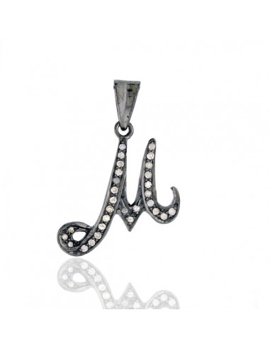 Diamond 925 Sterling Silver Alphabet Pendant Jewelry pour bénéficier 