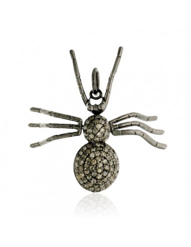 Halloween Gift Pave Diamond Spider Pendant 925 Sterling Silver Jewelry Venez découvrir notre 