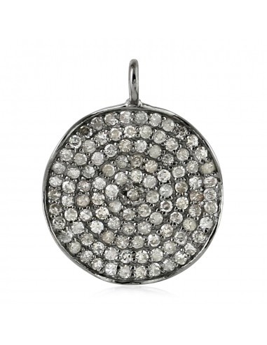 Natural Pave Diamond 925 Sterling Silver Charm Pendant Jewelry For Gift Les êtres humains sont 