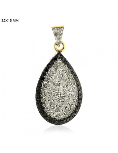 New Fashion Pave Diamond Pendant 925 Sterling Silver Handmade Jewelry de la marque