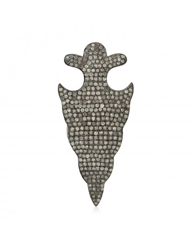 925 Sterling Silver Natural Diamond Pendant Jewelry Les magasins à Paris et en Île-de-France