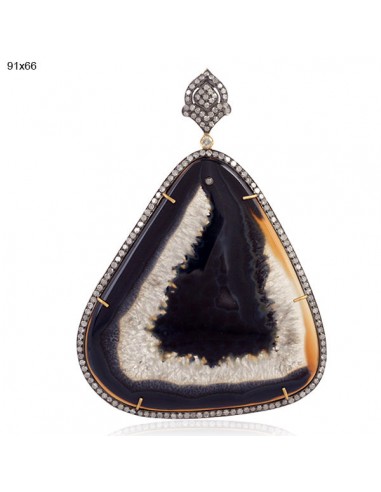 Agate 18k Gold Designer Diamond Pendant Silver Jewelry de la marque