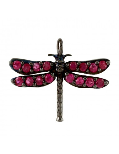 Gemstone Dragon Fly Charm Pendant 925 Sterling Silver Fashion Jewelry online