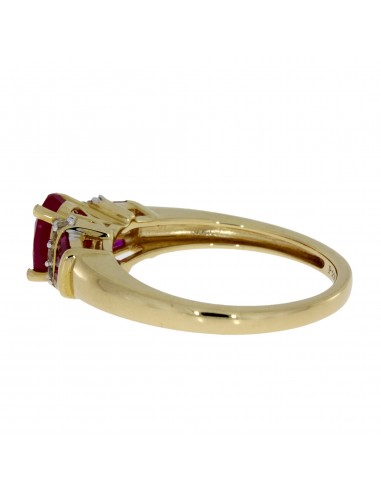 Natural .85ct Ruby Diamond Ring 14KT Yellow Gold ou a consommer sur place