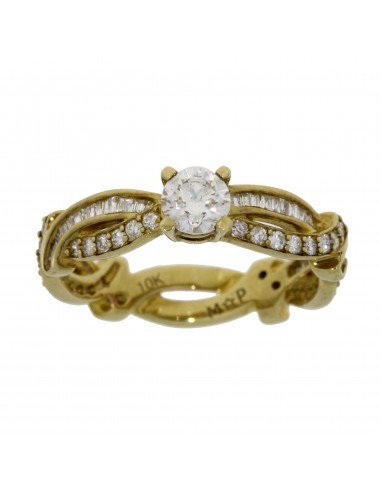 1.00ct Diamond Ctr Diamond Eng Only 10KT Yellow Gold sur le site 