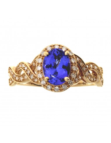 Genuine 1.50ct Tanzanite Diamond Ring 10KT Rose Gold en ligne des produits 