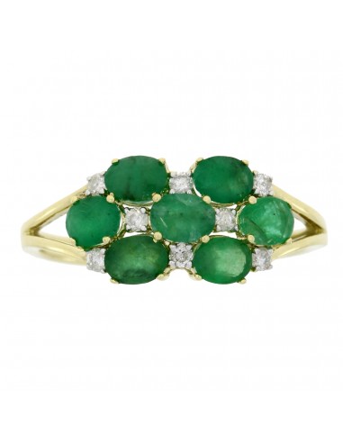 Genuine 1.50ct Emerald Diamond Ring 14KT Yellow Gold offre 