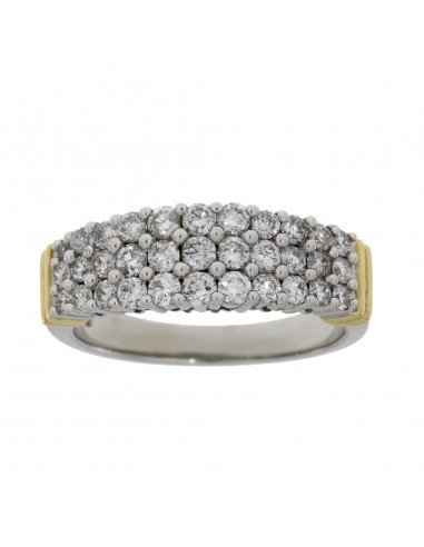 1.00ct Diamond Wedding Band Ring 14KT 2 Tone Gold sélection de produits