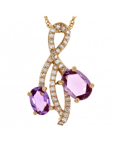 1.70ct Pink Sapphire Diamond Pendant 10KT Rose Gold Jusqu'à 80% De Réduction