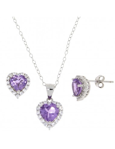 Amethyst Cubic Zirconium Jewelry sets Sterling Silver suggérées chez