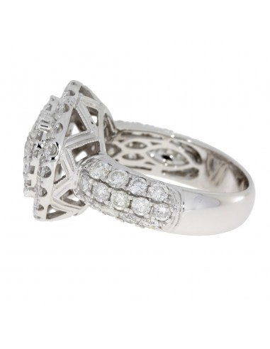 Natural 2.60ct Diamond Ring 14KT White Gold plus qu'un jeu 