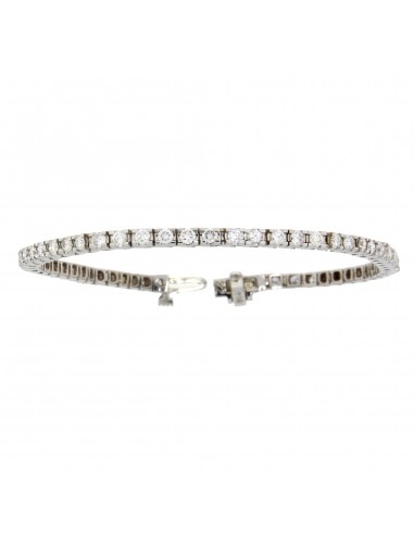 Genuine 2.64ct Diamond Tennis Bracelet 14KT White Gold Dans la société mordern