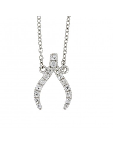 Genuine .12ct Diamond Fashion Pendants 18KT White Gold À commander