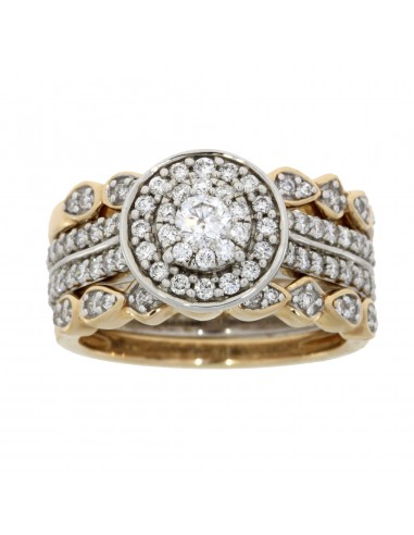 1.00ct Diamond Engagement Ring Set 14KT 2 Tone Gold sur le site 