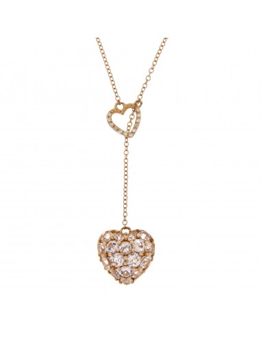 Morganite Diamond Heart Love Pendant 10KT Rose Gold Le MVP de beaucoup