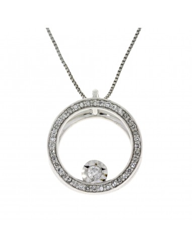 .20ct Diamond Circle of Love Pendant 10KT White Gold prix