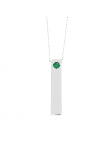 Created Emerald Fashion Pendants Sterling Silver en ligne