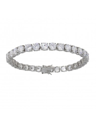 Natural Cubic Zirconium Tennis Bracelet Sterling Silver la livraison gratuite