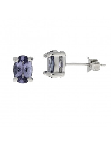 Genuine 1.00ct Tanzanite Stud Earrings Sterling Silver vous aussi creer 