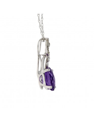 Amethyst Diamond Fashion Pendants 14KT White Gold Profitez des Offres !