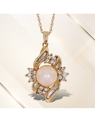 .40ct Fresh Water Pearl Fashion Pendants 14KT Rose Gold Venez découvrir notre 